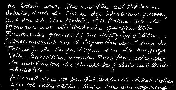 Handschrift Egon von Vietinghoffs, Erinnerungen an Paris - 2