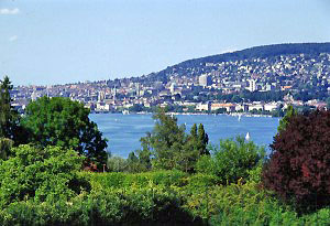 Blick auf Zürich und See