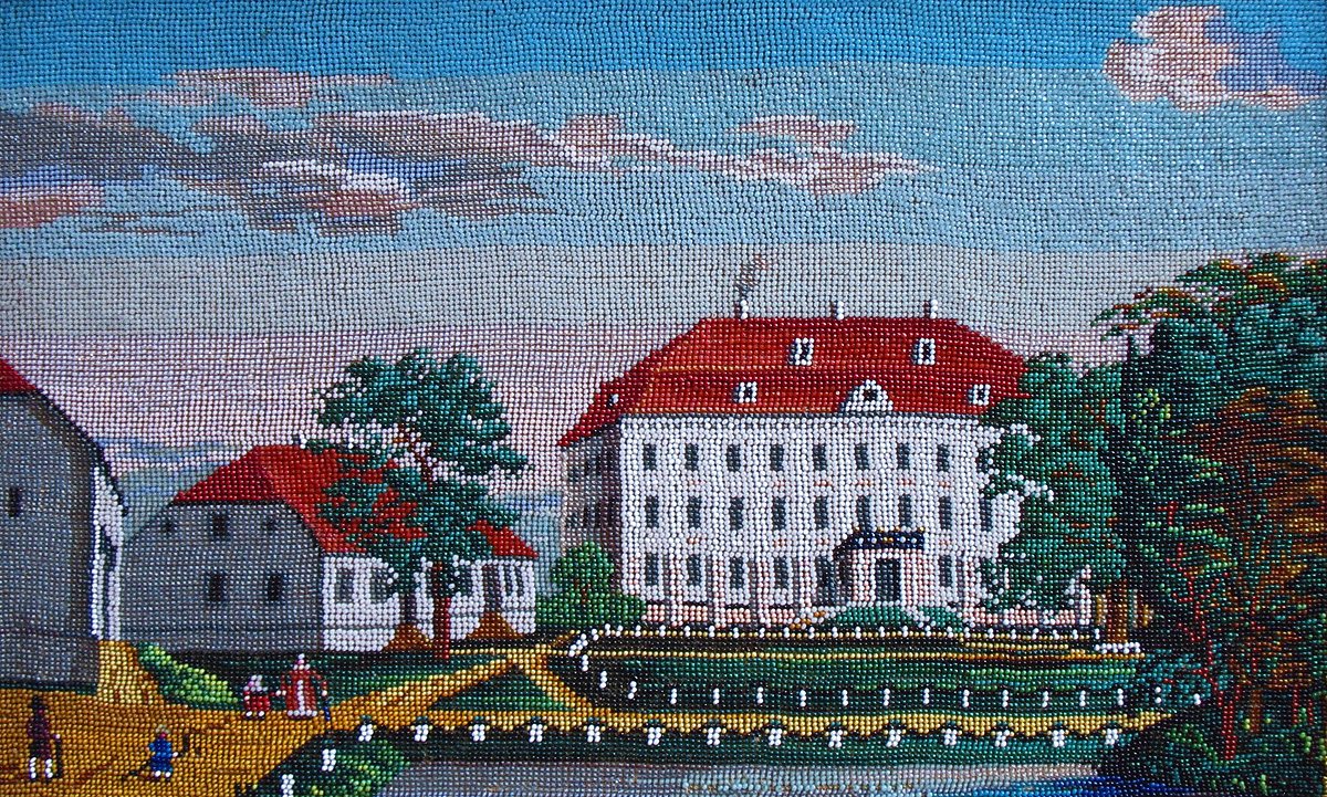 Salisburg mansion, 1840, beadwork