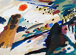 Vassily Kandinsky, Paysage romantique (1911), Musée Lenbachhaus de Munich