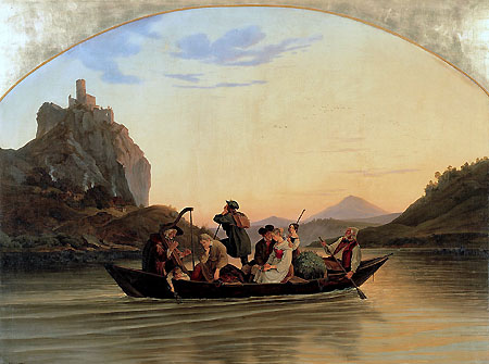 Adrian Ludwig Richter, Le passage à Schreckenstein (1837), Galerie Neue Meister de Dresde