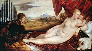 Le Titien, Venus avec l'organiste (vers 1550), Gemäldegalerie Berlin