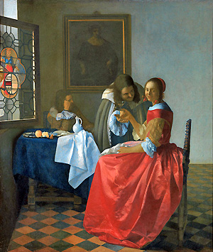 Jan Vermeer, The Girl with the wine glass (1559-60), Herzog Anton Ulrich Museum, Brunswick