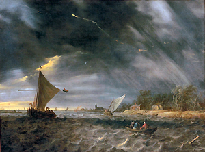 Jan van Goyen, La tempête (1641), Musée des beaux-arts de San Francisco, CA, USA