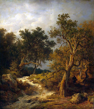 Andreas Achenbach, Landschaft mit Bach (1851), Eremitage, Sankt Petersburg