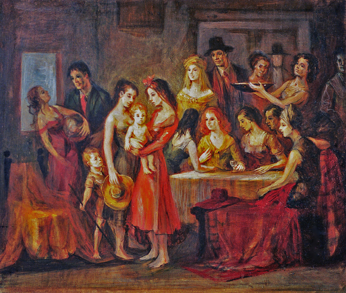 Group of people with children - II