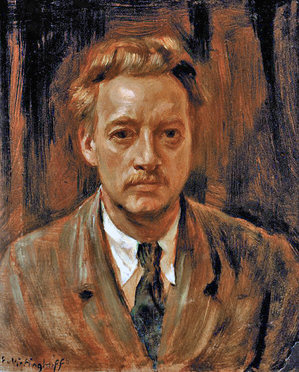 Egon von Vietinghoff, Autoportrait au col blanc