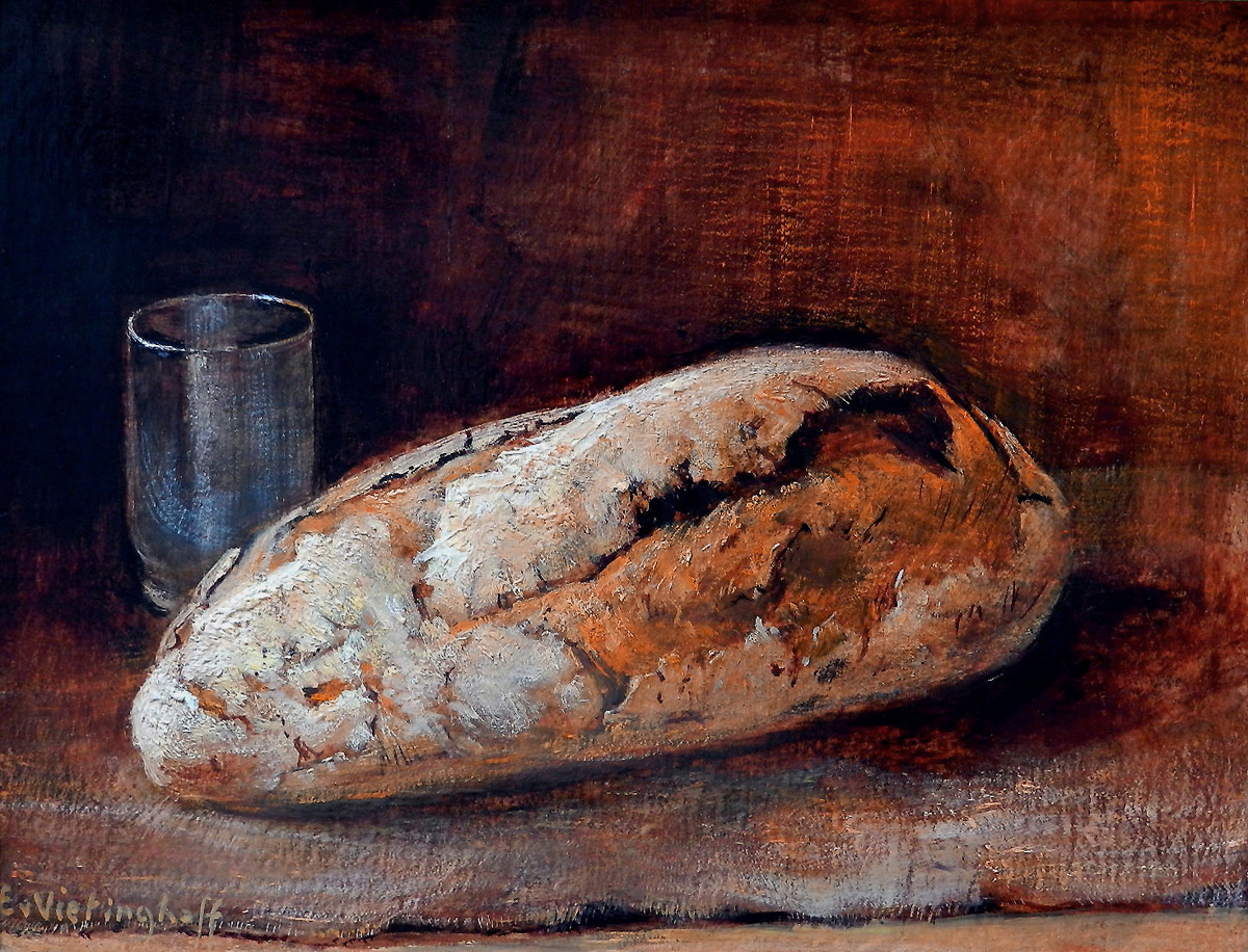 Brot mit Glas
