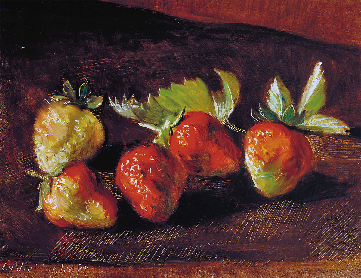 Fünf Erdbeeren