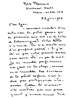 Erster Brief von M. Yourcenar an E. v. Vietinghoff, 28.6.1983