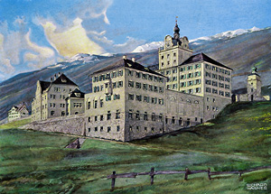 Lyceum alpinum Zuoz (Zeichnung von Richard Wagner)