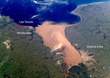 Rio de la Plata, Satellitenaufnahme