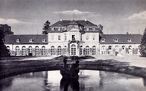 Neschwitz, Neues Schloss, 1766-1775 erbaut durch den sächsischen Hofbaumeister Friedrich August Kubsacius, gesprengt 1945 durch die deutschen Kommunisten