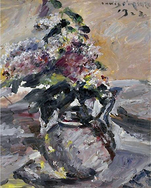 Lovis Corinth, Flieder im Glas (1923), Privatsammlung