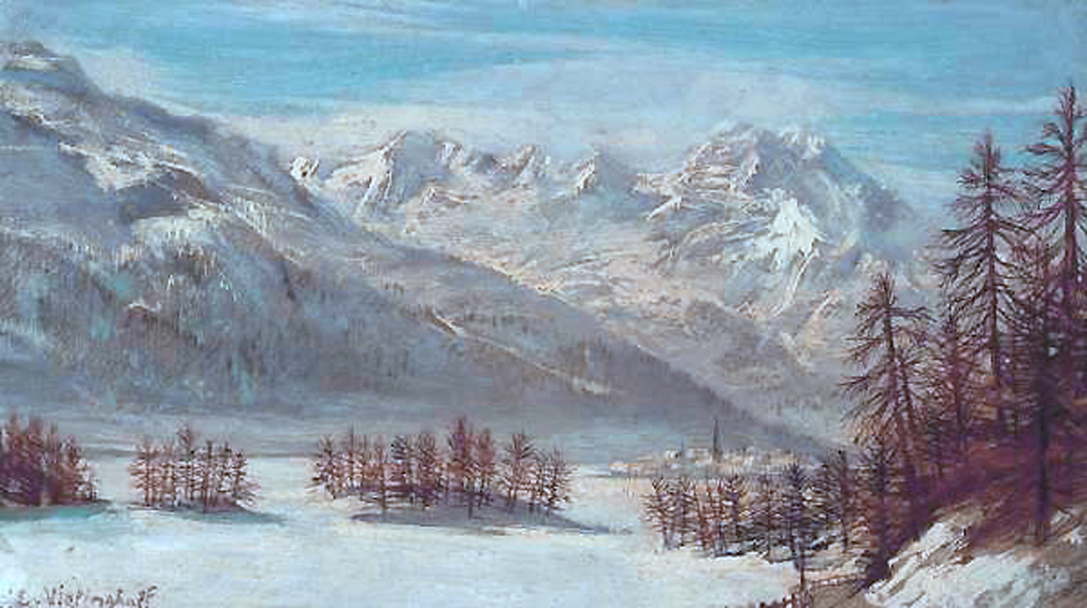 Winter im Engadin – Schneelandschaft bei Champfèr