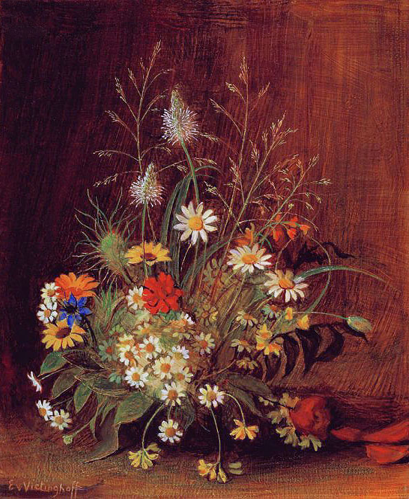 Strauss mit Margeriten, Kamillen und Spitzwegerich Strauss mit Margeriten, Kamillen und Spitzwegerich