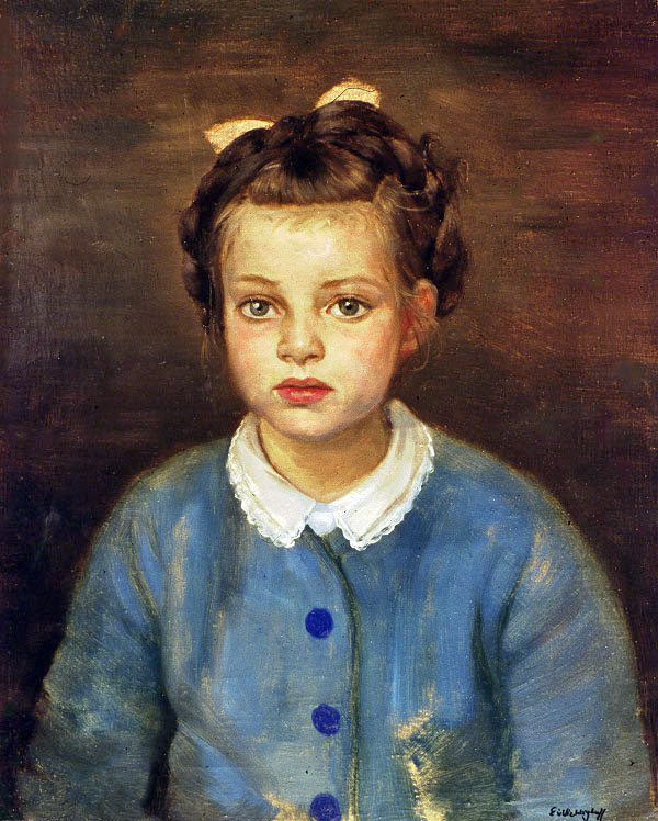 Tochter Jeanne in blauer Jacke